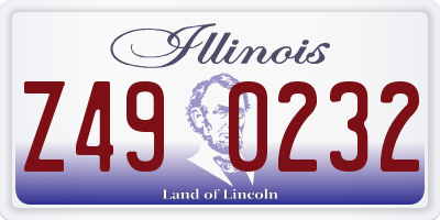 IL license plate Z490232