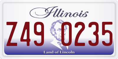 IL license plate Z490235