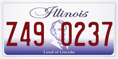 IL license plate Z490237