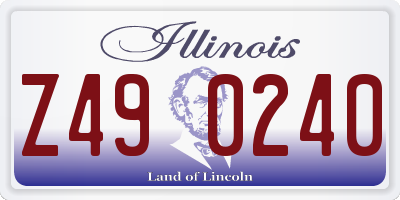 IL license plate Z490240