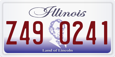 IL license plate Z490241