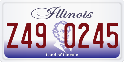 IL license plate Z490245