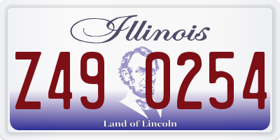 IL license plate Z490254