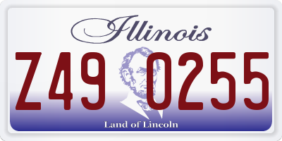IL license plate Z490255