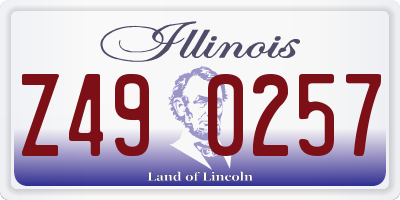 IL license plate Z490257