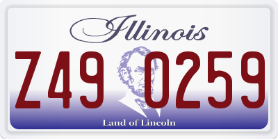 IL license plate Z490259