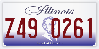 IL license plate Z490261