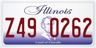IL license plate Z490262