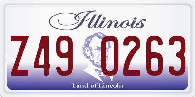 IL license plate Z490263