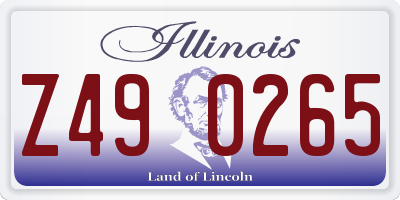 IL license plate Z490265