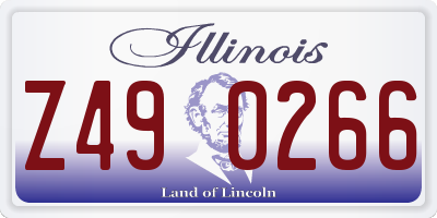 IL license plate Z490266