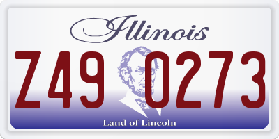 IL license plate Z490273