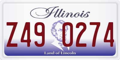 IL license plate Z490274