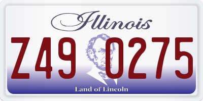 IL license plate Z490275