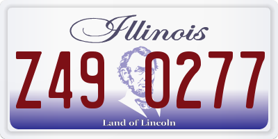 IL license plate Z490277