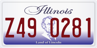 IL license plate Z490281