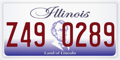 IL license plate Z490289