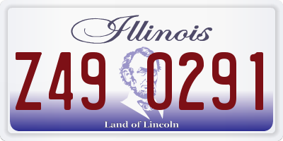 IL license plate Z490291