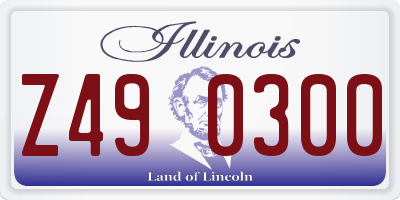 IL license plate Z490300