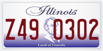 IL license plate Z490302