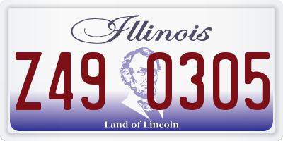 IL license plate Z490305