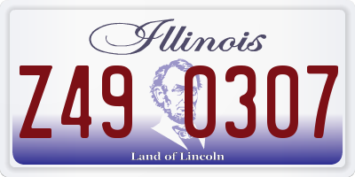 IL license plate Z490307