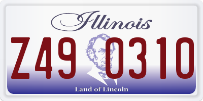 IL license plate Z490310
