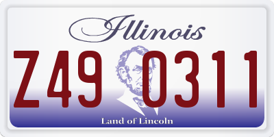 IL license plate Z490311