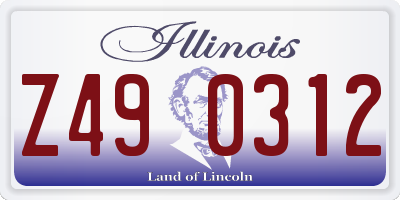 IL license plate Z490312