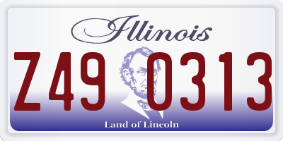 IL license plate Z490313