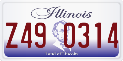 IL license plate Z490314