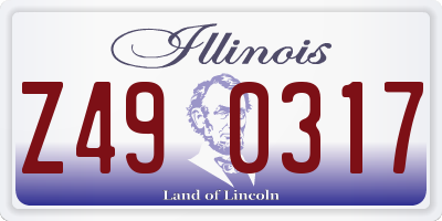 IL license plate Z490317