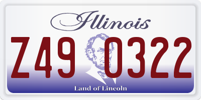 IL license plate Z490322