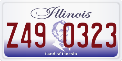 IL license plate Z490323