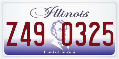 IL license plate Z490325