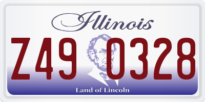 IL license plate Z490328