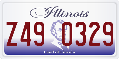 IL license plate Z490329