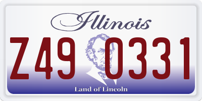 IL license plate Z490331