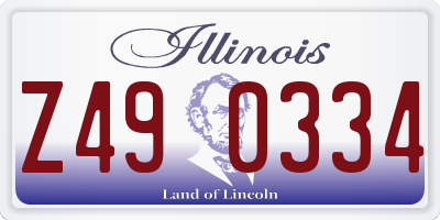 IL license plate Z490334