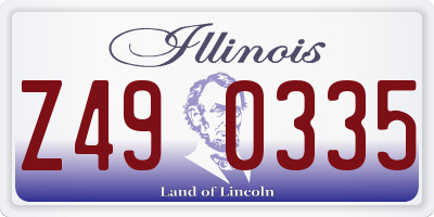 IL license plate Z490335
