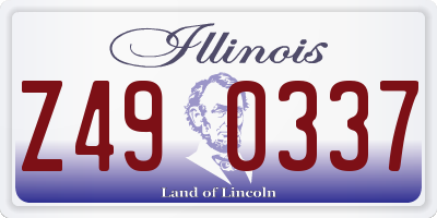 IL license plate Z490337