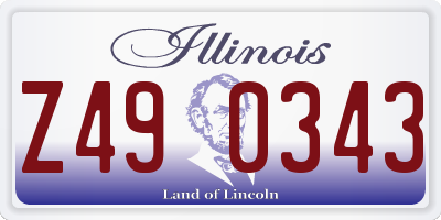 IL license plate Z490343