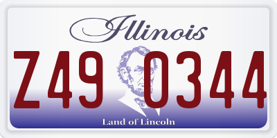 IL license plate Z490344