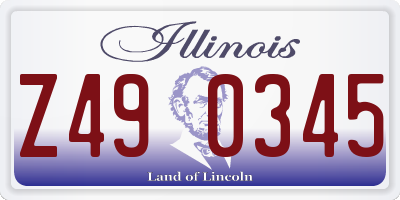 IL license plate Z490345