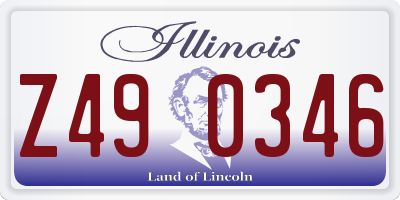IL license plate Z490346