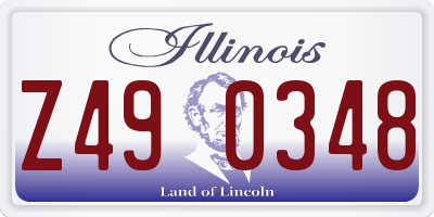 IL license plate Z490348