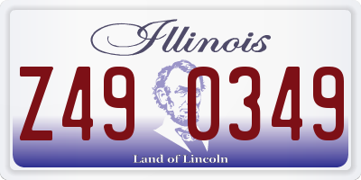 IL license plate Z490349