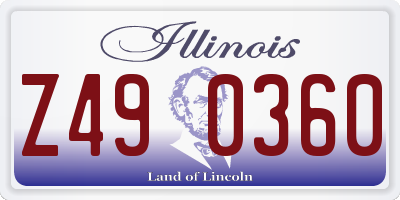 IL license plate Z490360