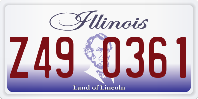 IL license plate Z490361