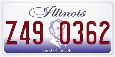 IL license plate Z490362